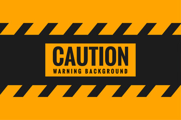 caution alert warning background in yellow and black colors