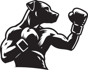 Boxing Dog Vector