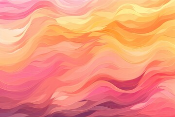 Obraz premium Abstract Sunrise Background: A Serene Digital Artwork in Soft Shades of Pink, Orange, and Yellow, generative AI