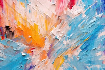 Colorful Abstract Background: A Vibrant and Energetic Digital Painting, generative AI
