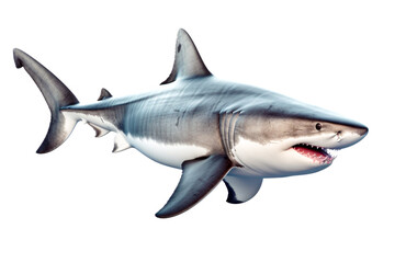 Great White Shark isolated on white background