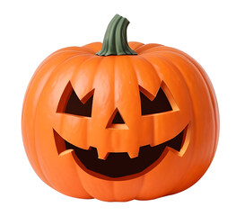 Concept halloween pumpkin on transparent or white background. Created with generative AI.