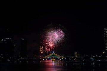 Fototapeta premium DIFF is the fireworks festival, contributing to the title of Danang as “Asia’s Leading Festival-Event Destination”