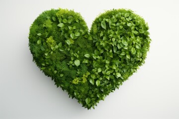 green heart-shaped trimmed hedge love for hobby gardeners and plant lovers Generative Ai