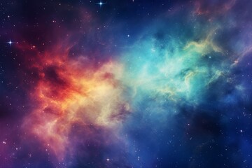 Fototapeta premium Abstract Multicolor Background of the Galaxy Cosmos Wallpaper Illustration Generative Ai