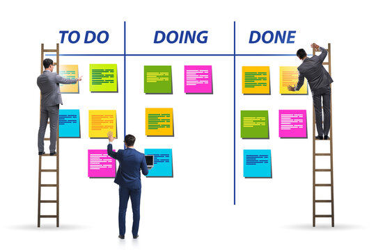 Agile kanban board with outstanding tasks