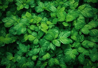 Green Leaves Pattern Background, Natural Lush Foliages of Leaf Texture Backgrounds.
