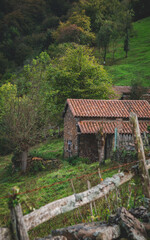 Old stone refugee in the middle of the countryside