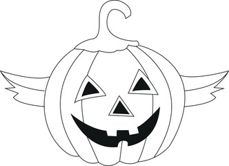 Halloween pumpkin head