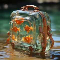 Aquatic Allure: Nature's Finest in a Transparent Handbag