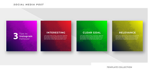 Instagram tips post collection, tutorial, tip, trick, quick tips, layout template with background design element