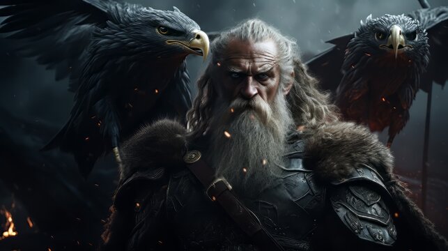 Odin - The nordic god of wisdom.generative ai
