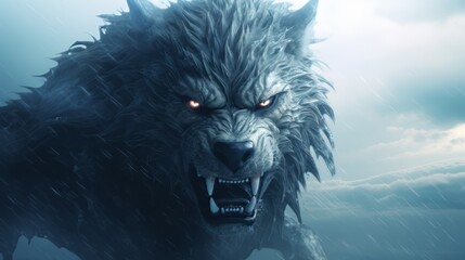 Fenrir - Child of Loki and Angrboda.generative ai
 - obrazy, fototapety, plakaty