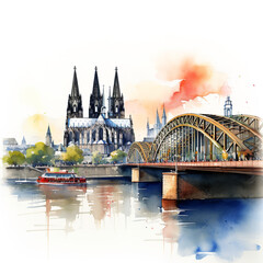 Aquarellimpressionen von Köln