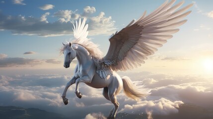 Obraz na płótnie Canvas Elegant looking Pegasus.generative ai 