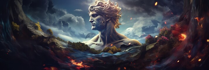 Saturn - The roman god of abundance.generative ai
