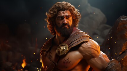 The strong hero Hercules.generative ai
