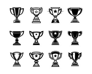 Collection Set of Trophy Illustrations