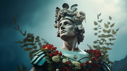 Portrait of the roman conquerer Ceasar.generative ai

 - obrazy, fototapety, plakaty