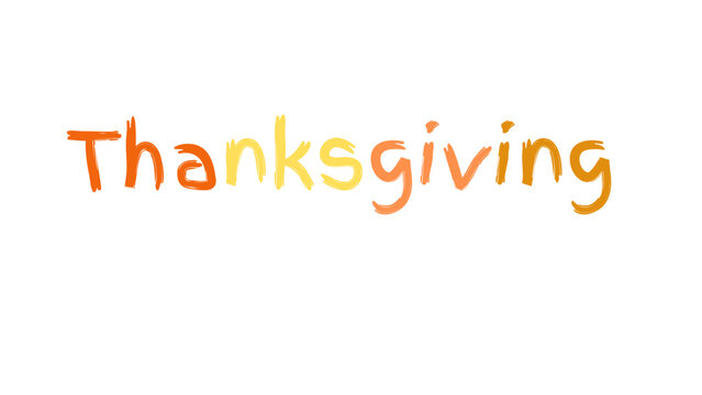 Thanksgiving Festive Typography Finger Paint