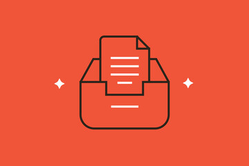 Geometric card index illustration in flat style design. Vector illustration.