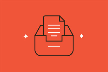 Geometric card index illustration in flat style design. Vector illustration.