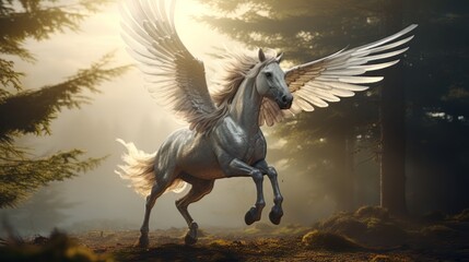 Elegant looking Pegasus.generative ai
