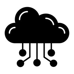 Cloud Technology Glyph Icon