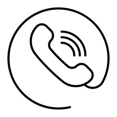 Phone Call Outline Icon