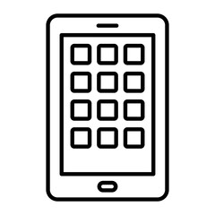 mobile app outline icon