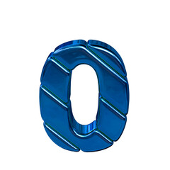 Symbol made of diagonal blue blocks. number 0
