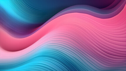 abstract colorful background with smooth curved lines in pink, blue and turquoise colors