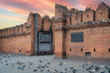 Beautiful Morning with Tha Phae Gate is an ancient city gate and are popular famous place and...