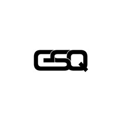 esq typography letter monogram logo design