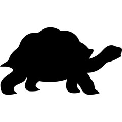 tortoise simple black silhouette vector