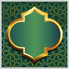 Ramadan Kareem islamic design crescent moon and lantern with arabic pattern and calligraphy. vector