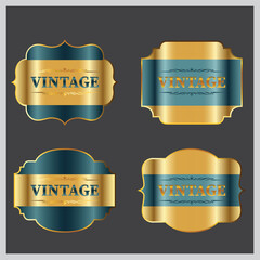 Retro vintage frames collection vector illustration