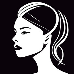 Elegant Face Line Art and Expressions