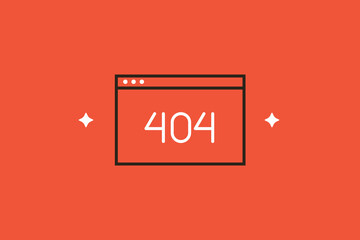 Geometric error 404 illustration in flat style design. Vector illustration. 
