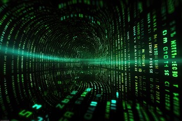 Naklejka premium abstract binary background Generative Ai