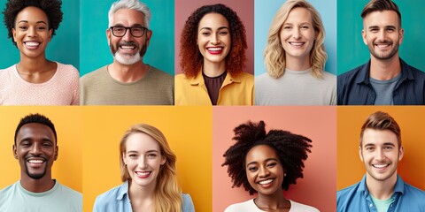 vibrant collage of diverse people from various ethnic backgrounds, the beauty of multiculturalism.