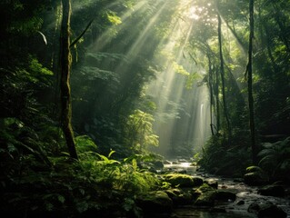 a stream in a forest