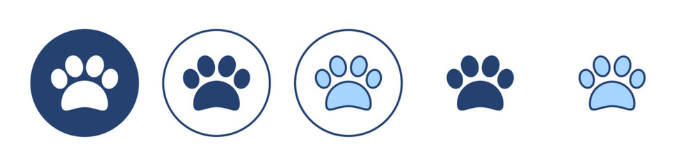 Paw icon vector. paw print sign and symbol. dog or cat paw