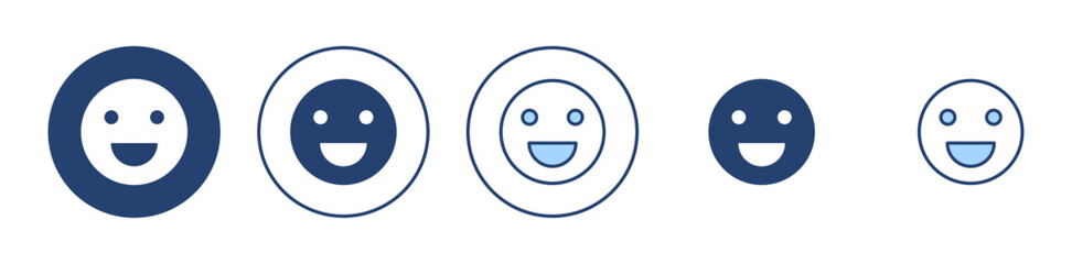 Fototapeta premium Smile icon vector. smile emoticon icon. feedback sign and symbol