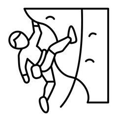 Rock Climbing Icon