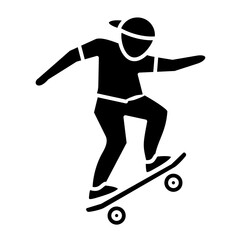 Fototapeta premium Skateboarding Icon