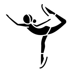 Figure Skating Icon - obrazy, fototapety, plakaty