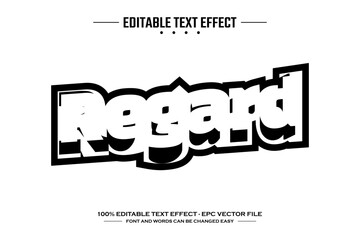 Regard 3D editable text effect template