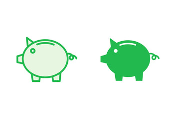 Piggy bank icon vector. piggy money icon
