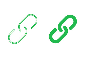 Link icon set. Hyperlink chain symbol.